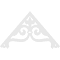 Ekena Millwork Pitch Finley Architectural Grade PVC Gable Pediment, 60"W x 35"H x 1"P (14/12) GPP060X035X100FIN - alternate 2